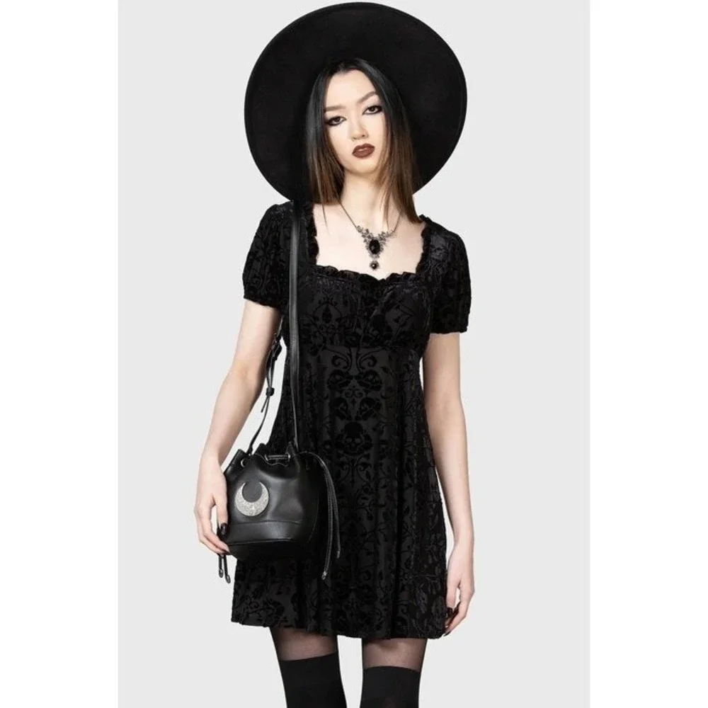 Killstar ozul black satchel style handbag whimsigoth moon witchy